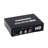 CASY2HV 视频转换器 YPbPr + AV + S-Video 转 VGA + HDMI 信号转换器 支持OSD调节设置
